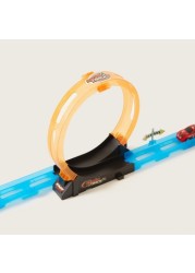 Juniors Super Racer Track Playset with 1 Pull Back Car