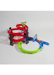 Juniors Super Racer Track Playset with 2 Pull Back Cars