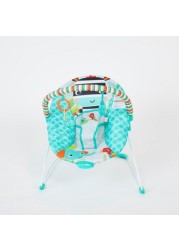 Bright Starts Zig Zag Zebra Vibrating Bouncer with 3-Point Harness