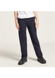 Juniors Solid Chinos with Pockets and Belt Loops