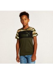 PUMA Logo Print T-shirt with Crew Neck and Short Sleeves