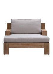 Joshua 1-Seater Acacia Wood Sofa W/Cushion Generic (102.5 x 80 x 64 cm)