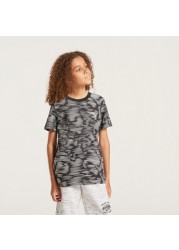 PUMA All-Over Printed T-shirt with Short Sleeves