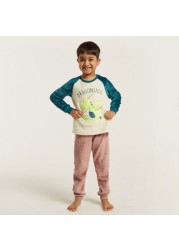 Juniors Graphic Print T-shirt and Pyjamas Set