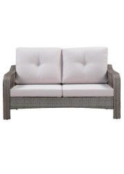 Elizabeth 2-Seater Steel Wicker Sofa W/Cushions Generic (140 x 78 x 79 cm)