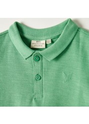 Juniors Solid Polo T-shirt with Short Sleeves