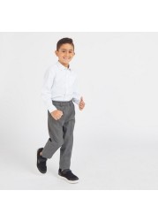 Juniors Textured Trousers with Pocket Detail and Elasticised Waistband