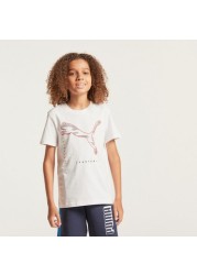 PUMA Graphic Print T-shirt with Short Sleeves