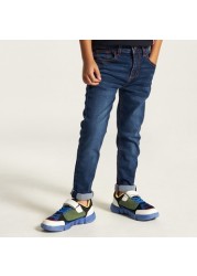 Juniors Solid Jeans with Pocket Detail and Belt Loops