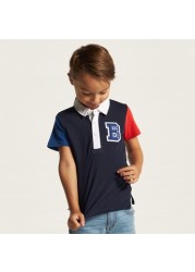 Juniors Polo T-shirt with Short Sleeves and Button Closure