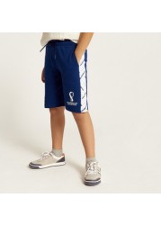 FIFA Printed Shorts with Drawstring Closure and Pockets