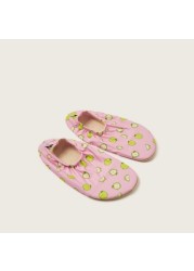 Slipstop Apple Print Slip-On Shoes