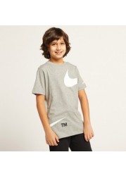 Nike Print T-shirt with Round Neck and Short Sleeves