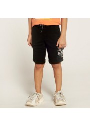 PUMA Printed Cargo Shorts with Drawstring Closure