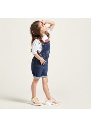 Lee Cooper Solid Dungarees with Pocket Detail and Belt Loops