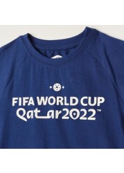 FIFA Printed T-shirt with Crew Neck and Short Sleeves