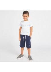 Juniors Solid T-shirt with Round Neck and Short Sleeves - Set of 2