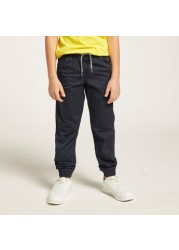 Juniors Solid Pants with Pockets and Drawstring Closure