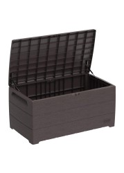 Cosmoplast Cedargrain Plastic Deck Storage Box (416 L, 129.5 x 70 x 62.5 cm)