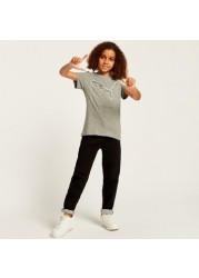 PUMA Graphic Print T-shirt with Short Sleeves