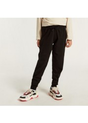 Juniors Printed Jog Pants with Pockets and Drawstring Closure