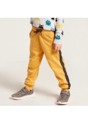 Juniors Solid Knit Pants with Pockets and Side Tape Detail