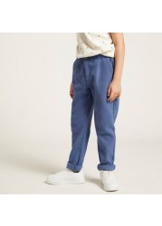 Solid Pants with Pockets and Elasticised Waistband