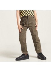 Iconic Solid Pants with Drawstring Closure and Pockets