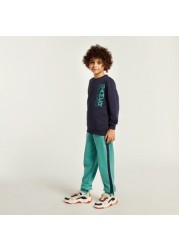 Juniors Panelled Jog Pants with Pockets and Drawstring Closure