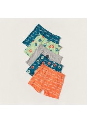 Juniors Printed Boxers - Set of 5