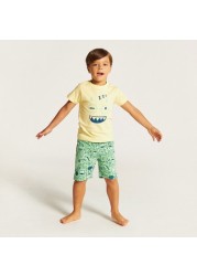 Juniors Graphic Print T-shirt and Shorts Set