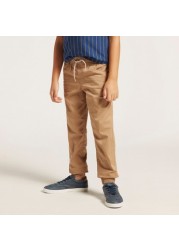 Juniors Solid Pants with Pockets and Drawstring Closure