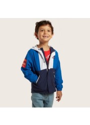 Juniors Panelled Jacket with Hood and Pockets