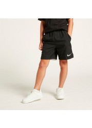 Nike Solid Shorts with Elasticated Waistband and Pockets