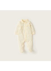 Giggles Solid 3-Piece Closed Feet Sleepsuit and Bib Set