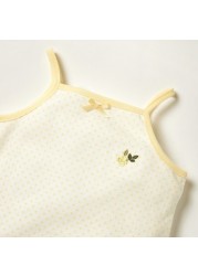 Giggles Polka Dot Sleeveless Bodysuit with Snap Closure