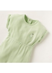 Juniors Ribbed Sleepsuit with Short Sleeves