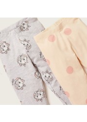 Disney Marie Print Leggings with Elasticated Waistband - Set of 2