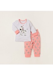 Juniors Printed 4-Piece T-shirt and Pyjama Set