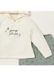 Love Earth Organic Graphic Print Hoodie and Leggings Set