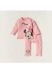 Disney Minnie Mouse Print 4-Piece T-shirt and Pyjama Set