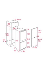 Teka Built-In Refrigerator, CI3 330 NF (270 L)