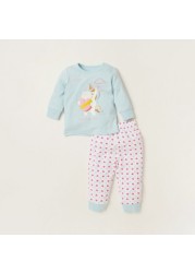 Juniors Printed 4-Piece T-shirt and Pyjama Set