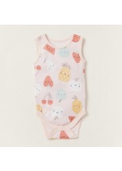 Juniors Printed Sleeveless Bodysuit - Set of 5