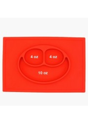 Eazy Kids Square Mat Plate with Sections