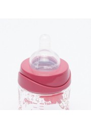 Suavinex Printed Feeding Bottle with Cap- 150 ml