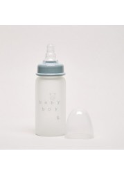 Giggles Glass Feeding Bottle with Silicone Sleeve - 120 ml