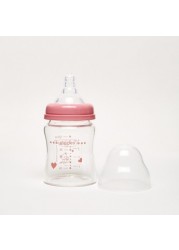 Giggles Printed Glass Feeding Bottle - 120 ml