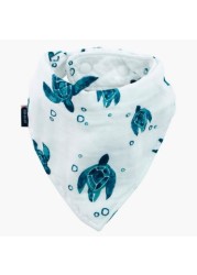 Bebe Au Lait Sea Turtle Print Bamboo Blend Bandana Bib