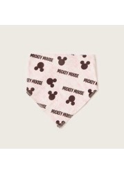 Disney Mickey Mouse Print Bib with Press Button Closure - Set of 3